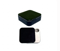 Boîte à glissière portable en métal recyclé de 32g pour bonbons au café glacé sans sucre, étui de rangement carré mince pour chewing-gum