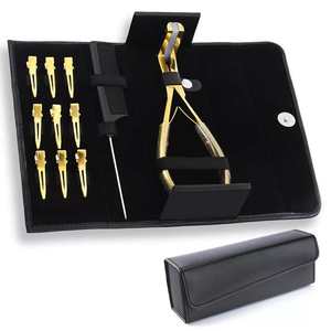 Kit de alicates con agujas en forma de C para extensiones de cabello, herramientas de alta calidad, acero inoxidable quirúrgico sostenible - Product Image 3