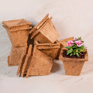 Coir pot <b>basket</b> <b>for</b> hydroponic <b>plants</b> wholesale cheap price coconut fiber seed starting pots - Product Image 1