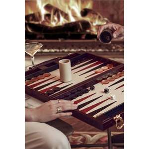 Jeu de Backgammon en Cuir PU Personnalisé avec Logo en Relief, Étui de Transport, Jeu de Société Pliant de Qualité Tournoi, Vente en Gros - Product Image 3