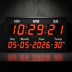 Industrial <b>LED</b> Environmental Display System with Time, Date & Temperature Monitoring | OEM Manufacturing Available - Product Image 1