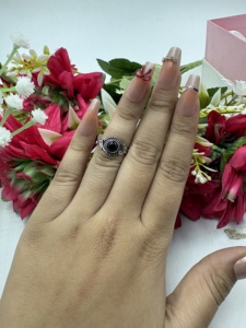 Black Onyx Silver Plated <b>Ring</b> Handmade Gemstone Vintage Design <b>Ring</b> For Women Wholesale - Product Image 4