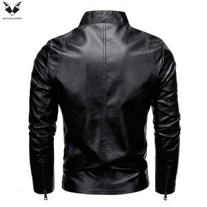 New Arrival Customized Made Premium Quality Black Solid Color Thin Genuine Leather Zipper <b>Men's</b> <b>Jackets</b> For Wholesale Rate - Product Image 3