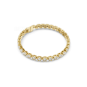 Magnifique bracelet tennis double rangée de diamants de laboratoire taille brillant, poids total en carats, sélectionné avec soin et fabriqué à la main par des experts - Product Image 3