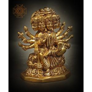 รูปปั้นพระวิษณุทำด้วยมือขนาด5นิ้วทำด้วยมือรูปปั้นทองเหลืองไม่เหมือนใครสำหรับของขวัญผลิตในอินเดีย - Product Image 2