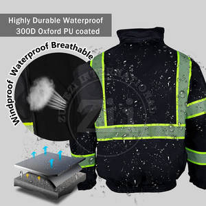 เสื้อแจ็คเก็ตสะท้อนแสงแบบนุ่มพิเศษ ขายดี ปลอดภัย มาตรฐาน ANSI Class 1 กันน้ำ ไฟ LED  โลโก้สั่งทำได้ - Product Image 6