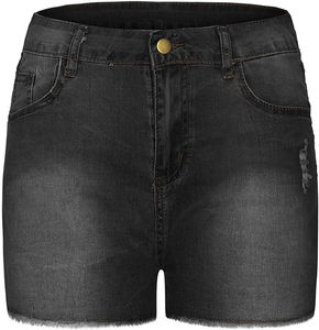 2026 Wholesale Stylish Women Denim <b>Shorts</b> High Waist <b>Super</b> Distressed and Custom Stone Washed Women Denim <b>Shorts</b> for Casual Wear - Product Image 3