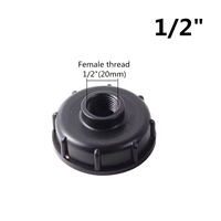 Robinet à bille en plastique fileté 1/2 3/4 po avec adaptateur de réservoir IBC à filetage femelle S60, bouchon en plastique pour réservoir IBC, robinet pour l'eau de jardin domestique