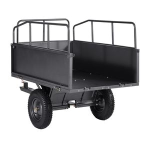 Gigante 17 Cu. Rimorchio Utilitario per ATV/UTV con Capacità di 600 libbre, Pneumatici da 16 Pollici e Carrello Ribaltabile in Acciaio - Product Image 1