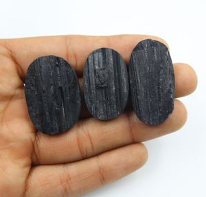 Prix de gros – Pierres précieuses naturelles de tourmaline noire Druzy, cabochons de qualité supérieure, matériau de la meilleure qualité pour la fabrication de bijoux - Product Image 3