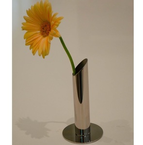 Modern Dual Tube Metal Flower Vase Set Gold Finish Minimalist Tabletop Decor <b>Tall</b> and Short Cylinder Vase Elegant wedding <b>table</b> - Product Image 6