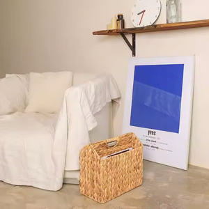 Cesta de Almacenamiento Tejida a Mano Ecológica para Cocina, Papel Higiénico, Revistas, Libros, Jacinto de Agua Natural, para Sala de Estar y Baño - Product Image 3