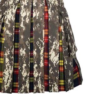 Kilt hybride camouflage pour homme avec doublure en tartan, imprimé numérique, polyester, coupe classique, vêtements européens pour adultes - Product Image 5