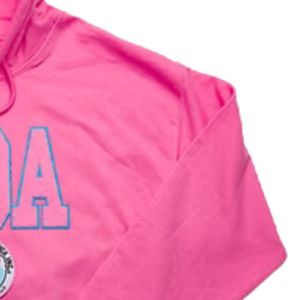เสื้อฮู้ดพิมพ์ลายกราฟิก JJOA สีชมพูร้อนแรง แขนยาว พิมพ์ตัวอักษรขนาดใหญ่ มีกระเป๋าจิงโจ้ สวมใส่สบายๆ ทรงหลวม เหมาะกับทุกโอกาส - Product Image 3