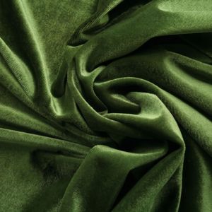 Tela de terciopelo 100% poliéster, tejido liso, peso medio, transpirable, material para trajes, elegante y lujoso, color verde, para vestidos. - Product Image 6
