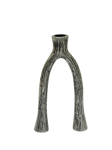 Rustic <b>Tree</b> <b>Branch</b> Metal Candle Holder, Textured Silver Finish Taper Candelabra, Unique Woodland Home Decor Table Centerpiece - Product Image 1
