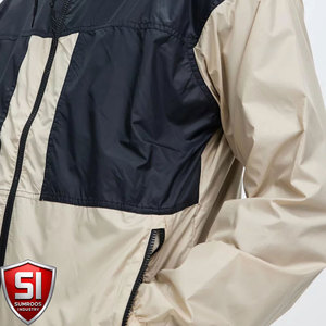SUMROOS INDUSTRY <b>Men's</b> Hooded Windbreaker <b>Jacket</b> Color Blocking Polyester Zipper Closure Casual Spring Outerwear - Product Image 6