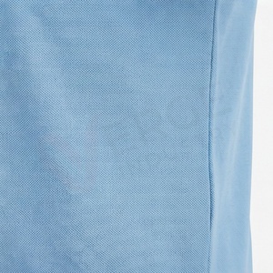 Polo à manches courtes bleu clair pour homme, 100% coton piqué, décontracté, respirant, coupe classique, design tricoté uni - Product Image 5