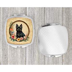 Cairn Terrier <b>Flowers</b> Compact Folding Handheld Travel Makeup <b>Mirror</b> Pocket Decorative Gift for Women and Girls - Product Image 4