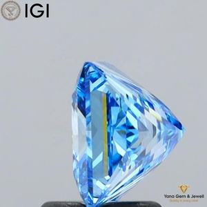 Diamante Cultivado en Laboratorio con Corte Princesa de 2.01 Quilates, Color Azul Intenso, Claridad VVS2, con Certificado IGI, para Anillo de Compromiso - Product Image 3