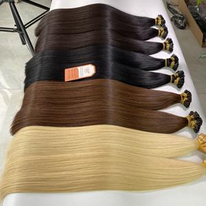 La mejor venta al por mayor I Tip Extensiones de cabello humano Paquetes de cabello crudo 12A Grado 100% Cabello Virgen sin procesar Cutícula alineada - Product Image 4