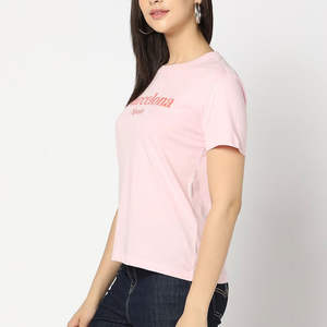 T-shirts pour femmes en coton biologique, tissu doux et écologique, col rond, manches courtes, haute qualité - Product Image 2