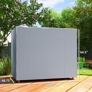 Housse de protection pour hamac de patio extérieur gris foncé 81''x49''x65'' avec protection UV, résistante à l'eau et à la poussière - Product Image 3