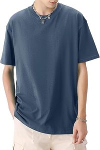Camisetas Oversize Personalizadas para Hombre, de Moda, Ajuste Holgado, Cuello Redondo, Logotipo Frontal, Lavado Ácido, Estilo Urbano, de Algodón Pesado, Manga Corta, para Entrenamiento - Product Image 6