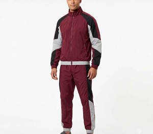 Survêtements réfléchissants de haute qualité avec logo personnalisé imprimé par transfert thermique, séchage rapide, respirants, ensemble deux pièces avec veste zippée longue - Product Image 4