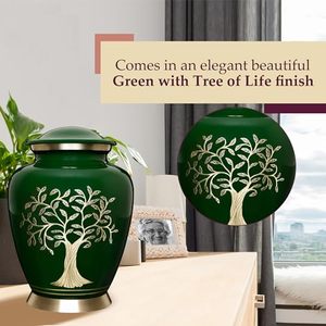 Decorative Artisan Brass Adult Cremation Tribute Urn Funeral Memorial Ashes Container Featuring Polished Exterior - Product Image 5
