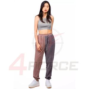 Pantalon de jogging en éponge française taille haute pour femmes personnalisé en gros coton polaire dentelle plat ample pour les entraînements d'hiver - Product Image 6