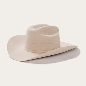 Chapeaux de cow-boy occidentaux classiques | Chapeaux de rodéo en feutre de laine personnalisés | Fournisseur de chapeaux en cuir de haute qualité pour hommes femmes - Product Image 6