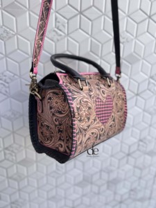 2026 Latest Designer Hand Tooled Carving Leather Speedy Handbag Gypsy Boho <b>Shoulder</b> Handmade Western Stylish Women Uses Bag - Product Image 2