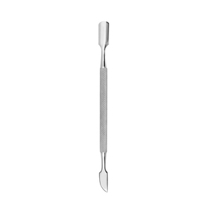Removedor de Cutículas Profesional de Acero Inoxidable, Doble Punta, Mango Estriado Plateado, Raspador de Piel Muerta para Manicura y Pedicura - Product Image 2
