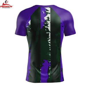 Vente en gros de rashguards pour hommes personnalisés, nouveau design, différentes tailles, spandex/polyester, respirant, séchage rapide, activités de plein air - Product Image 2