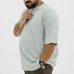 Camiseta Larga Lisa para Hombre, 300 g/m², 100 % Algodón, Estilo Urbano, Secado Rápido, Transpirable, Tallas Grandes, Servicio OEM - Product Image 5