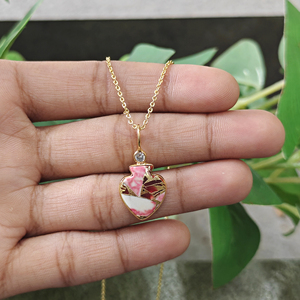 18K Gold Plated Spade Shape Tiny CZ Fashion Pendant Trendy Minimalist Cable Chain <b>Statement</b> High Quality Fancy Elegant <b>Necklace</b> - Product Image 4