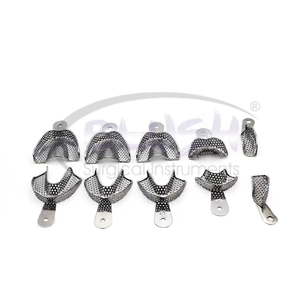 High Quality Dental Autoclavable Impression Trays Perforated Stainless Steel 10 PCS Set By <b>Blush</b> Surgical - Product Image 2