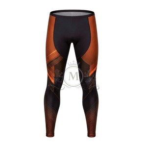 Ensemble de maillot de cyclisme pour hommes, manches longues, orange et noir, vêtements de vélo de route respirants à séchage rapide - Product Image 3
