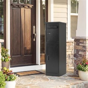 Boîte aux lettres en acier galvanisé à double compartiment avec serrure à code et à clé pour la livraison de colis à usage extérieur - Product Image 3