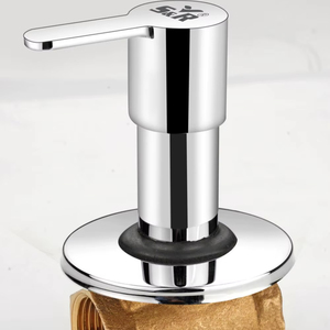 Robinet de chasse d'eau mural en alliage de zinc finition chromée, système de chasse d'eau robuste à commande unique pour toilettes - Product Image 1