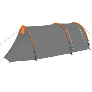 Carpa de Camping Gris y Naranja para 4 Personas - Product Image 1
