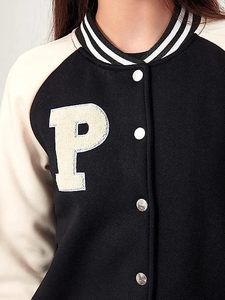 Chaquetas Varsity para Mujer con Mangas de Cuero, Colección de Invierno, Ropa Urbana, Chaquetas Varsity Premium para Dama - Product Image 5