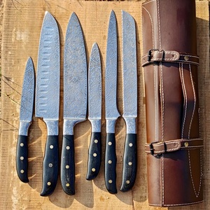 Premium Damascus Stainless Steel 6-Piece Chef <b>Knife</b> <b>Set</b> Micarta Handle Ambidextrous Handmade Professional Restaurant <b>Knives</b> - Product Image 1