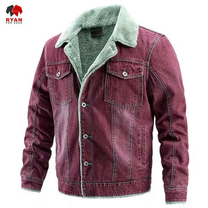 Jeans Casuales de Color Sólido de Alta Calidad para Hombre, Chaquetas de Mezclilla de Manga Larga, Talla Grande - Product Image 3