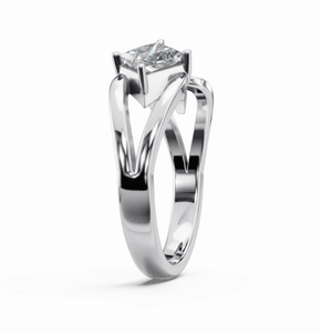 Bague en or massif avec diamants 9, 14, 18 carats, finition or jaune, rose, blanc, bijoux fins en diamants, alliance de mariage et de fiançailles en or - Product Image 6