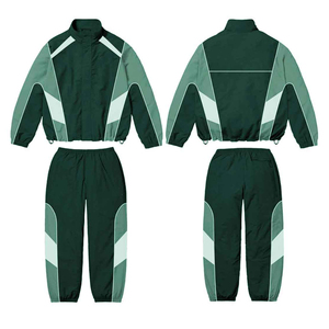 Conjunto Deportivo Unisex con Bloques de Color, Cierre Completo con Cremallera, Transpirable, de Poliéster, para Otoño, Corte Regular para Adultos - Product Image 2