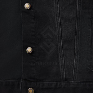 Veste en jean surdimensionnée pour homme, la plus vendue, sur mesure, col montant, logo frontal, 100 % coton, dernier design, prix abordable, veste d'hiver - Product Image 4