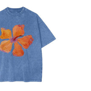 เสื้อครอปท็อปผู้ชายสไตล์สตรีทแวร์ เซ็กซี่ ทรงโอเวอร์ไซส์ ผ้าถัก พิมพ์ลายด้วยความร้อน ผ้าฝ้าย 100% แบบเปล่า ซักย้อมสีเอซิด - Product Image 3