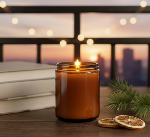 เทียนหอมทำมือจากขี้ผึ้งถั่วเหลืองในขวดแก้ว - สไตล์โมเดิร์นสำหรับใช้ในบ้าน เหมาะสำหรับตกแต่งคริสต์มาส ปีใหม่ รอมฎอน และดิวาลี - Product Image 1